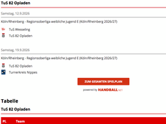 Spielpläne 2026-27