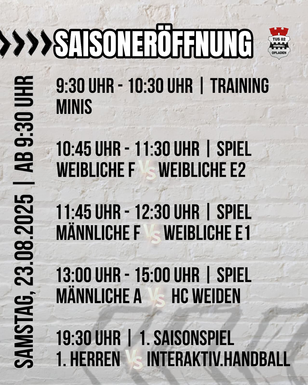 Saisonbeginn 2025-08-23